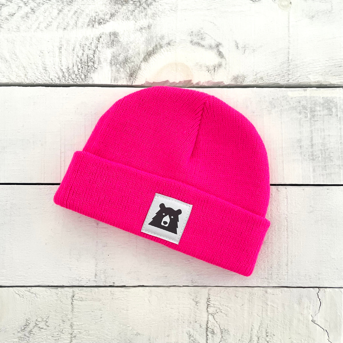 Baby Bear Toque - Neon Pink