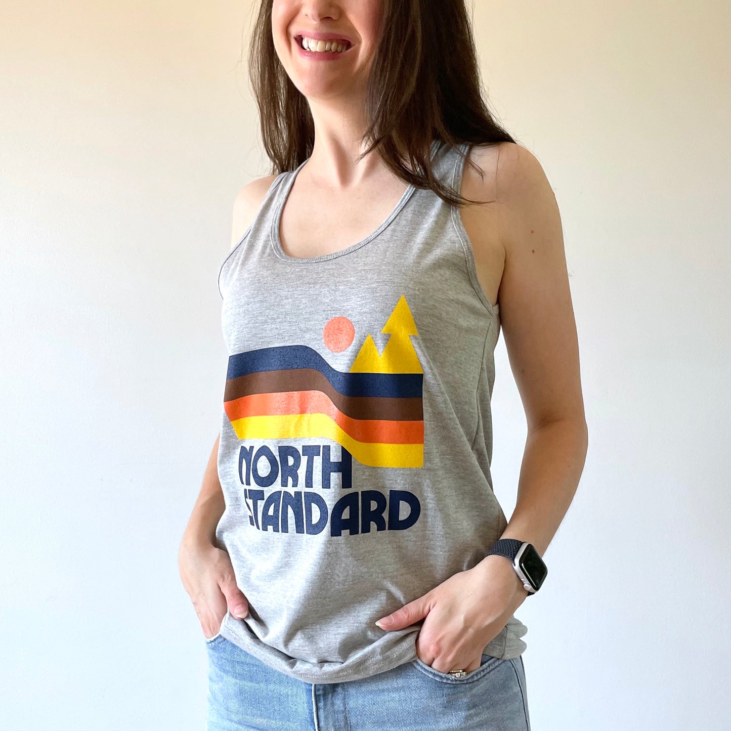 Waves Tank - Heather Grey