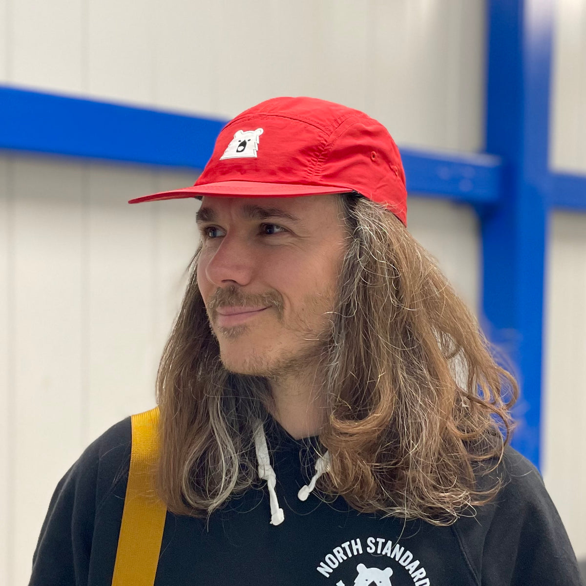 Surf Hat - Red with Lil White Bear