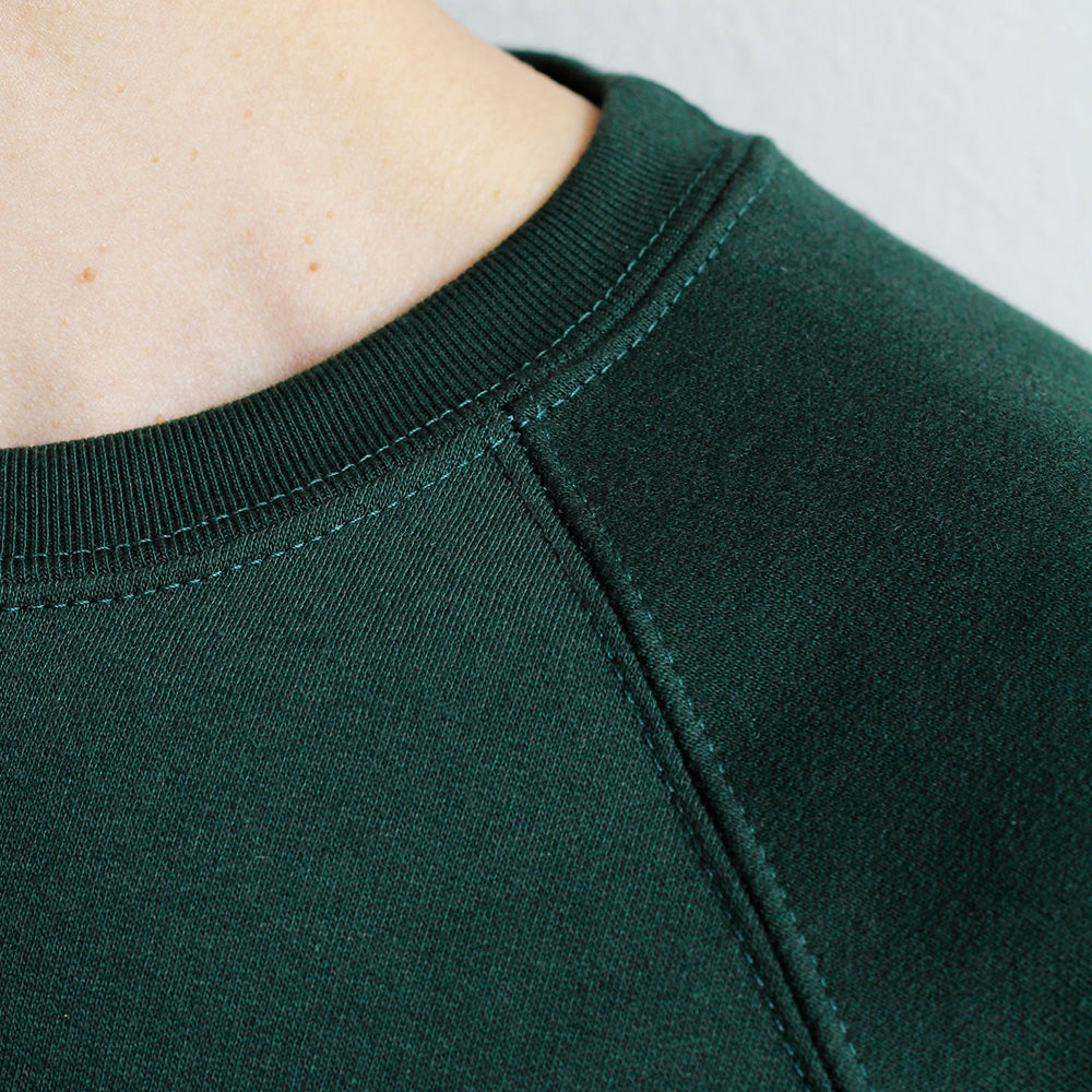 Varsity Crew Sweatshirt - Forest with White