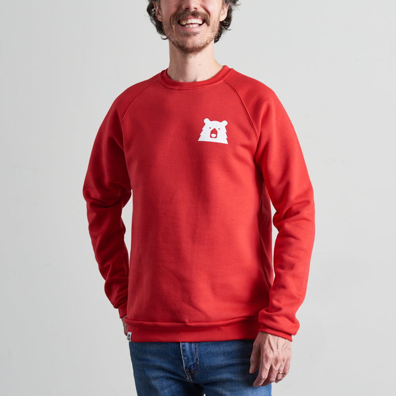 Mascot Crew Sweatshirt - Red with White