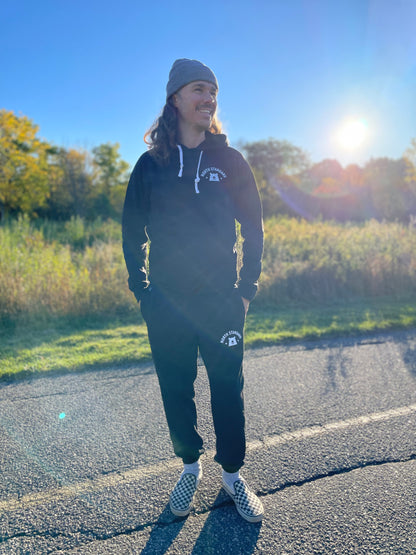 Relaxed Fit Arc Sweatpants - Black with White