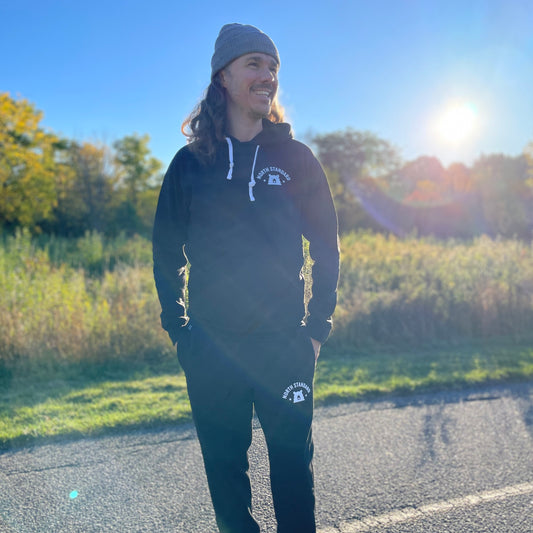 Arc Full Sweatsuit - Black with White