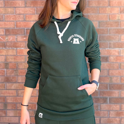 Arc Pop Over Hoodie - Forest with White