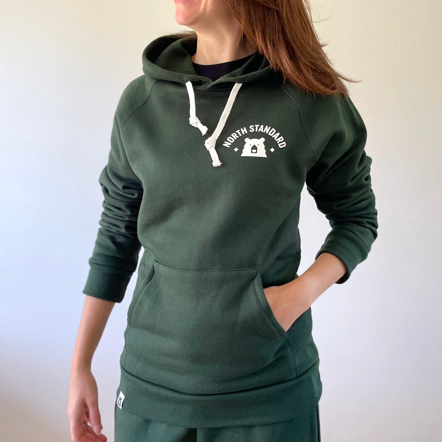 Arc Pop Over Hoodie - Forest with White