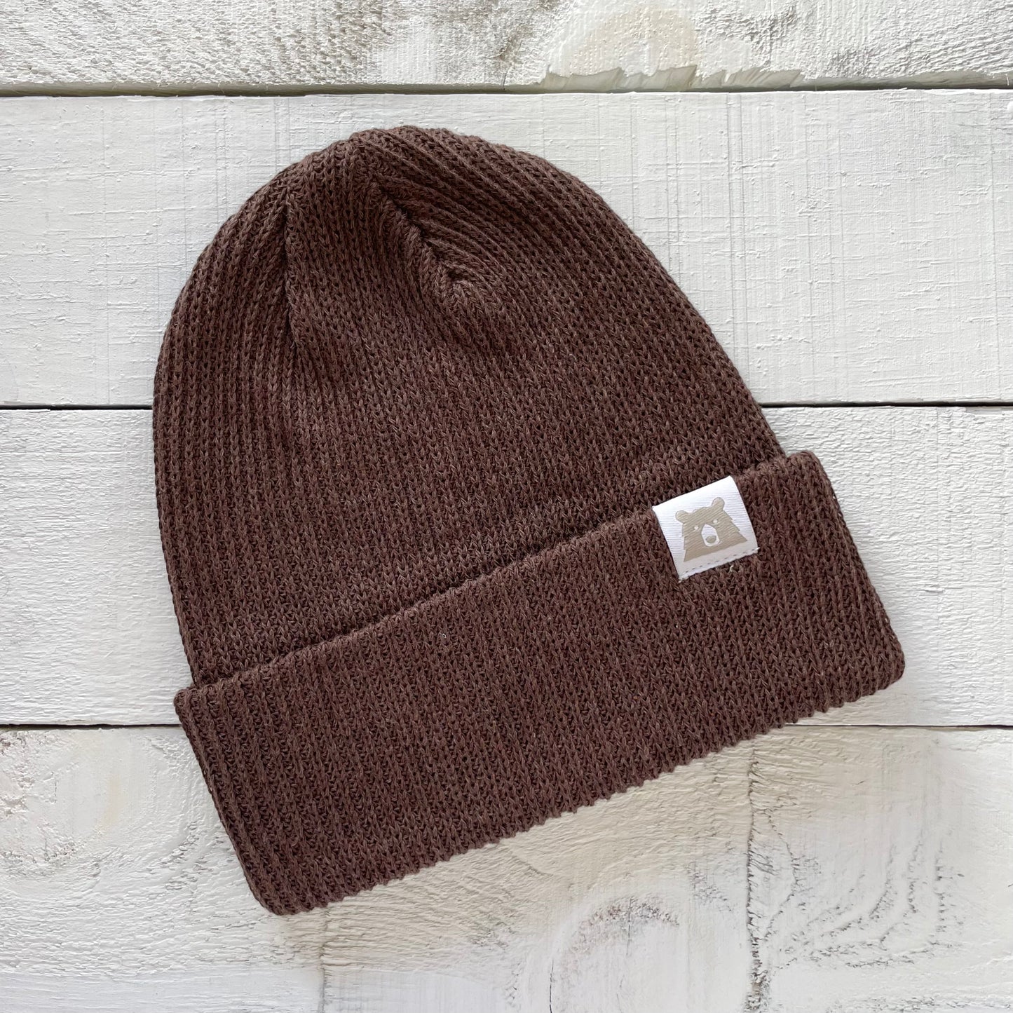 Cotton Knit Toque - Chocolate Brown