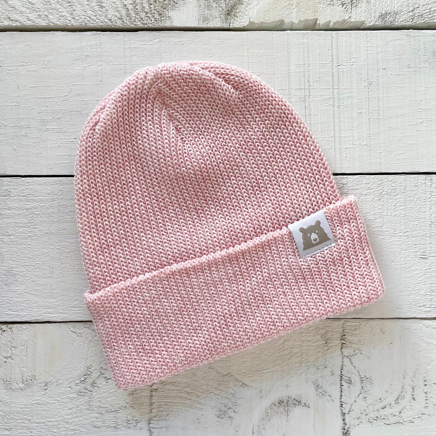 Cotton Knit Toque - Heather Pink