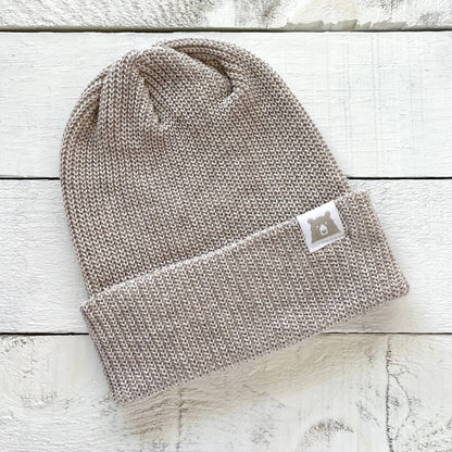 Cotton Knit Toque - Silver Birch