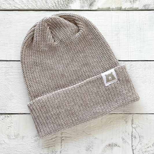 Cotton Knit Toque - Silver Birch