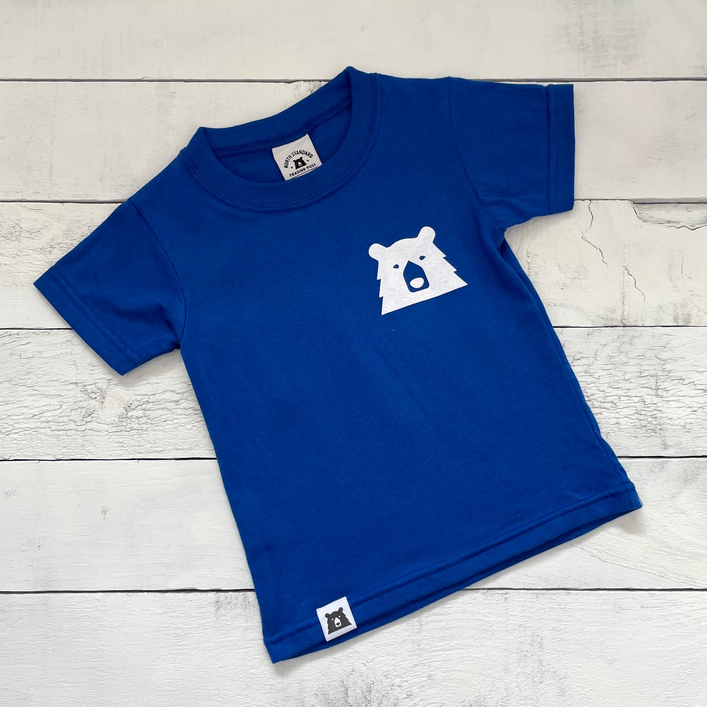 Kids Parks & Rec Tee - Royal with White