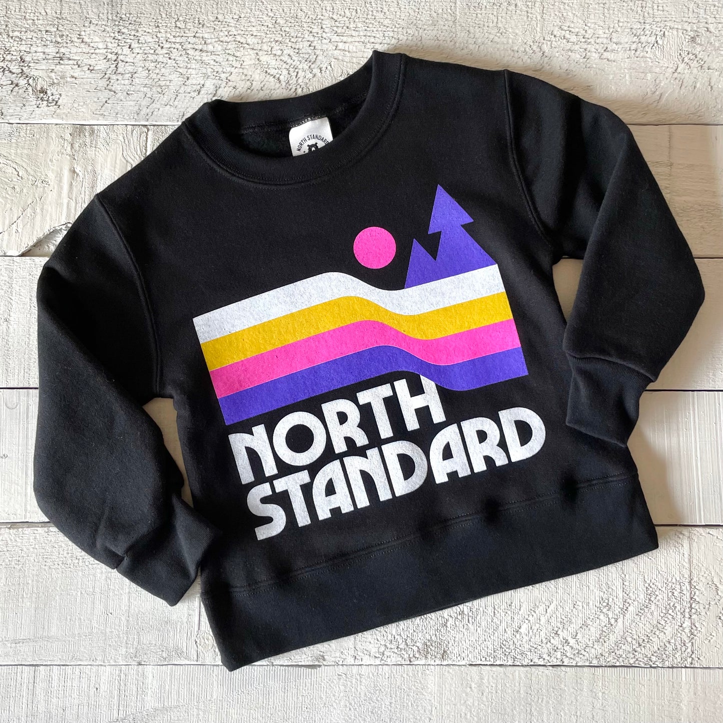 Kids Waves Crew Sweat - Black