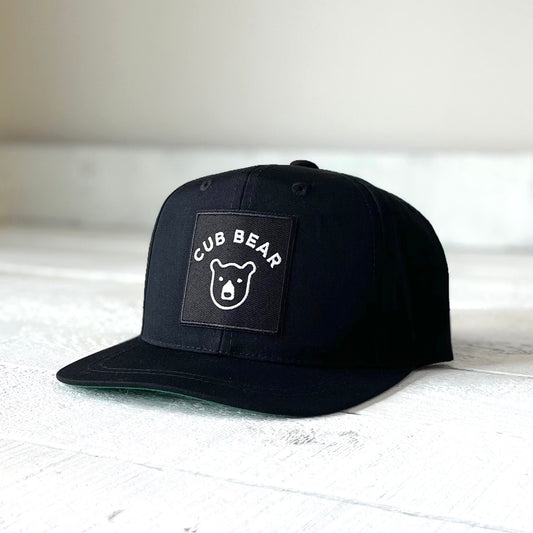 Youth Snapback - Black with Cub Bear