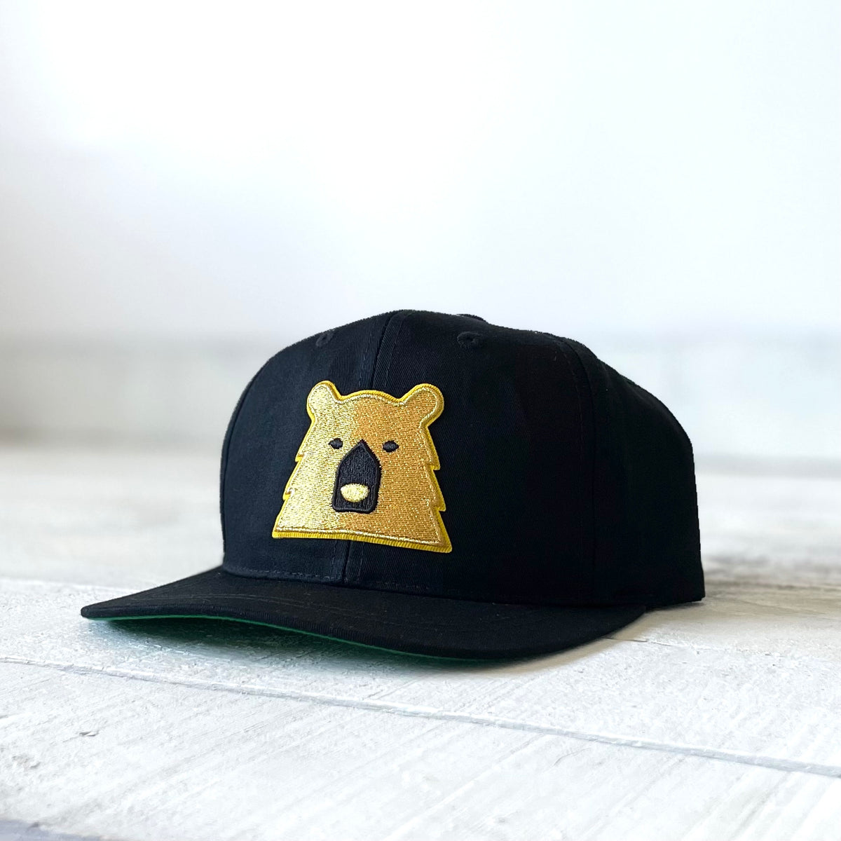 Youth Snapback - Black with Sparkle Bear