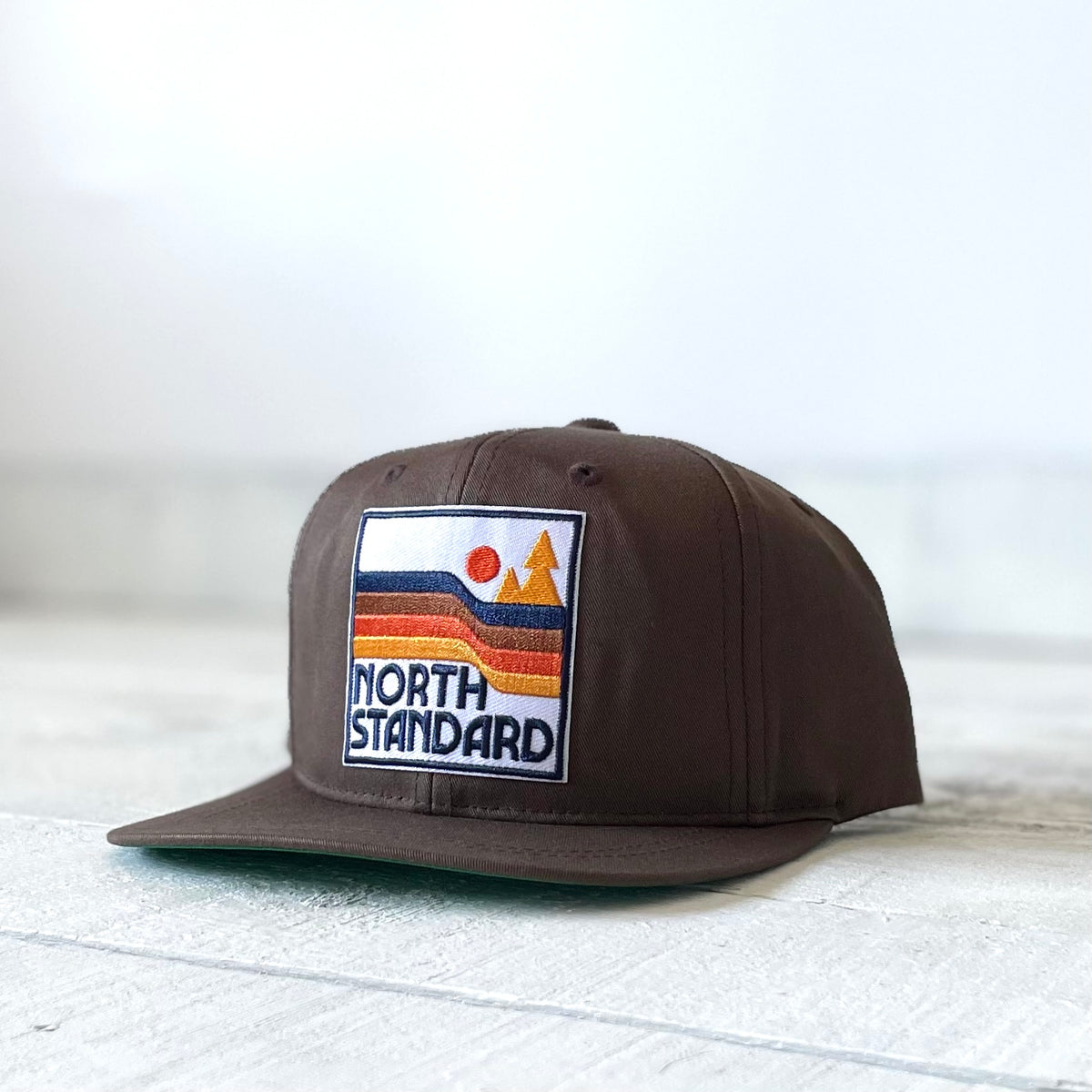Kids Snapback - Brown with Waves
