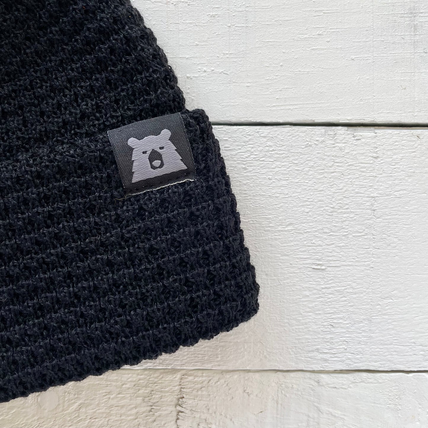 Merino Wool Pom Toque - Black