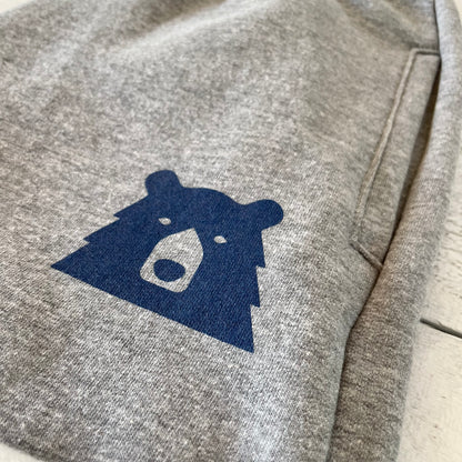 Relaxed Sweat Shorts - Grey Marl with Navy