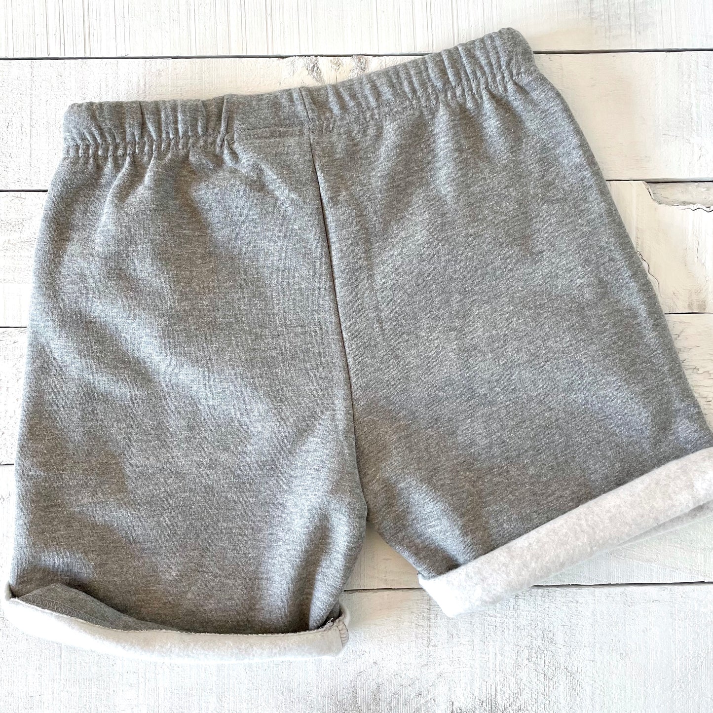 Relaxed Sweat Shorts - Grey Marl with Navy