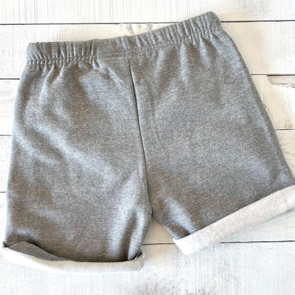 Relaxed Sweat Shorts - Grey Marl with Navy