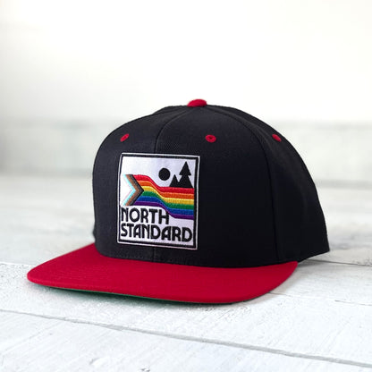 Snapback - Black/Red with Pride Waves