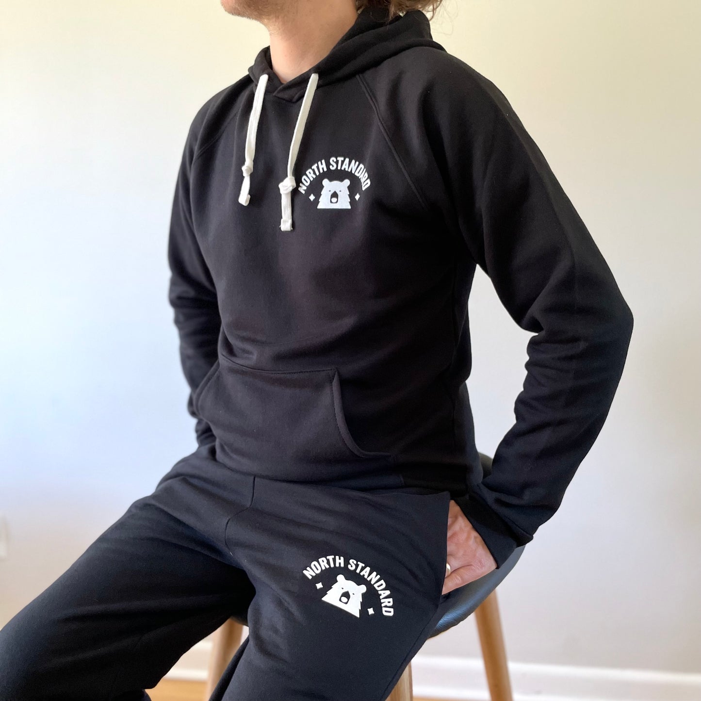 Arc Full Sweatsuit - Black with White