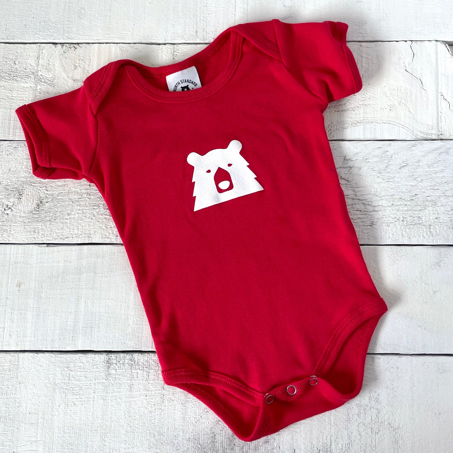 Baby Mascot Onesie - Red with White