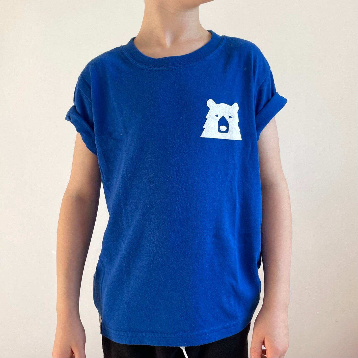 Kids Parks & Rec Tee - Royal with White