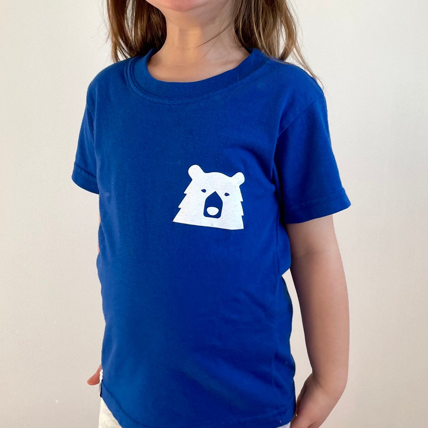 Kids Parks & Rec Tee - Royal with White