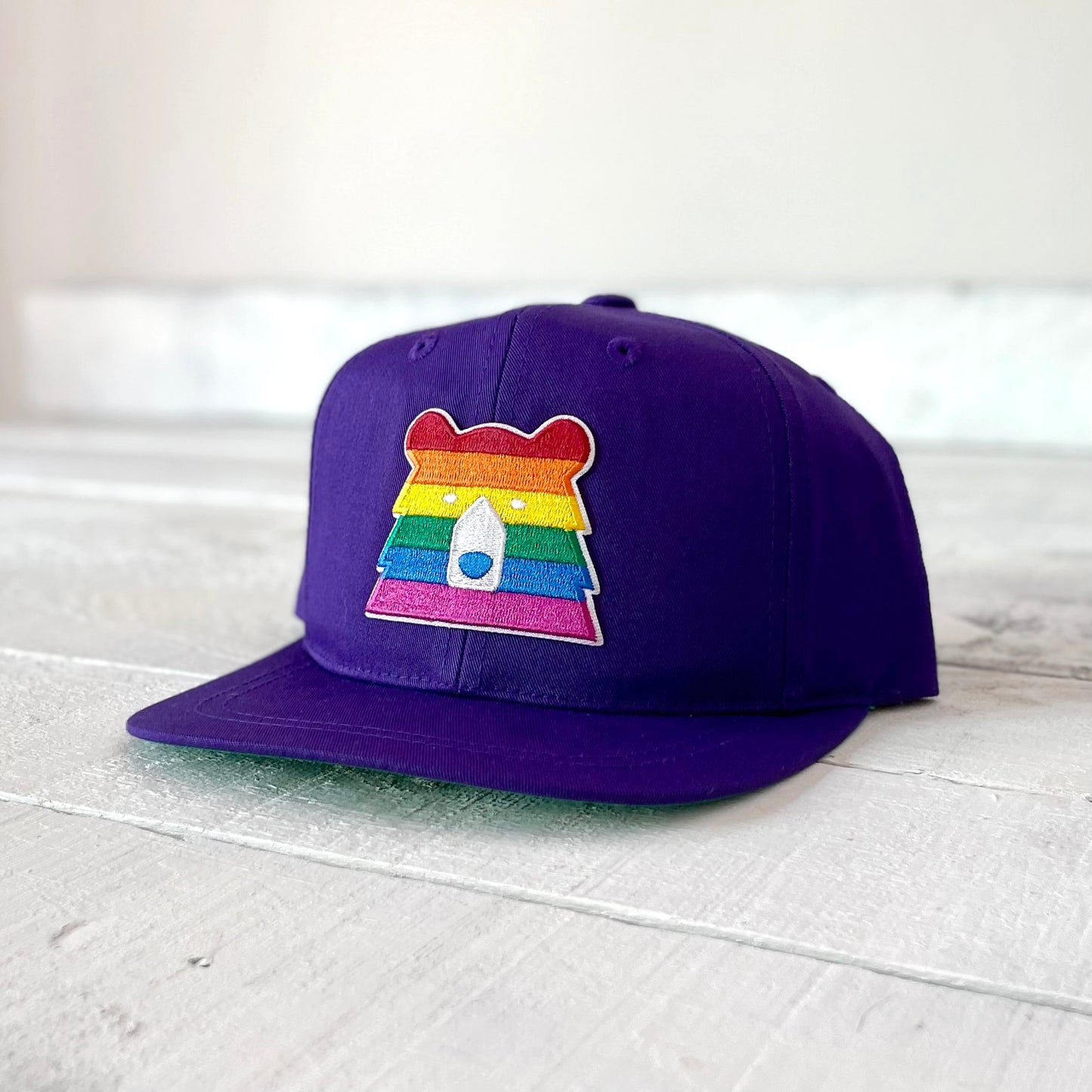 Youth Snapback - Purple with Pride Bear