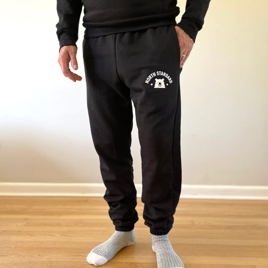Relaxed Fit Arc Sweatpants - Black with White