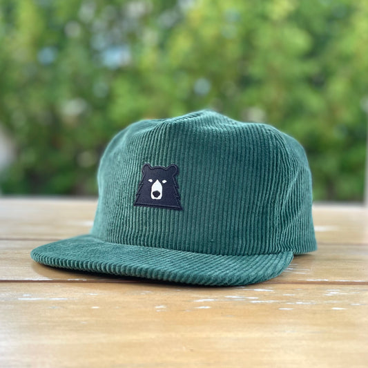 Unstructured Cord Snapback - Spruce with Lil Black Bear