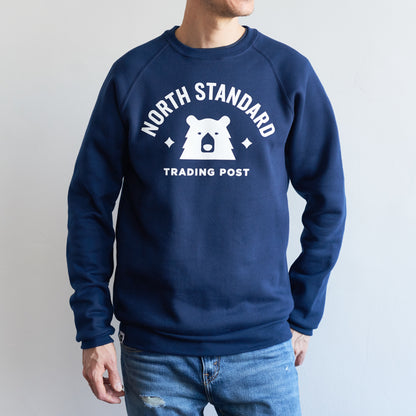 Varsity Crew Sweatshirt - Navy with White