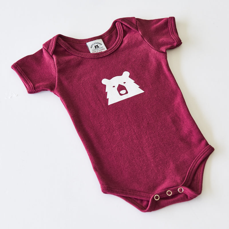 Baby Mascot Onesie - Maroon with White