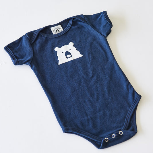 Baby Mascot Onesie - Navy with White