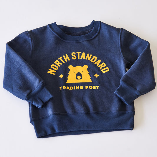 Kids Primary Crew Sweat - Navy with Golden Yellow