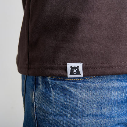 BASICS Perfect Crew Tee - Chocolate Brown