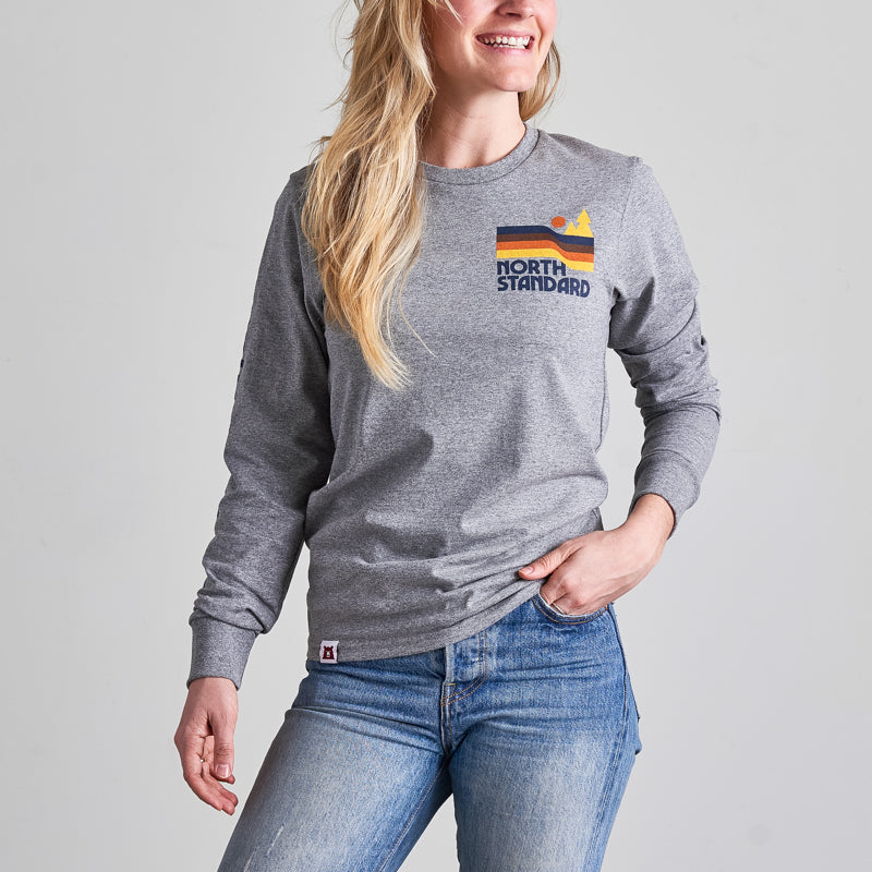 Dunes Long Sleeve Tee - Grey Marl