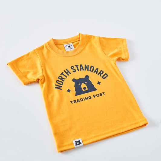 Kids Primary Tee - Golden Yellow with Navy