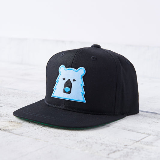 Youth Snapback - Black with Blue Bear
