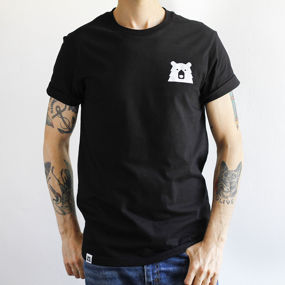 Mascot Tee - Black with White