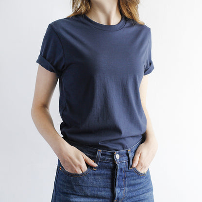BASICS Perfect Crew Tee - Navy