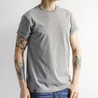 BASICS Perfect Crew Tee - Heather Grey