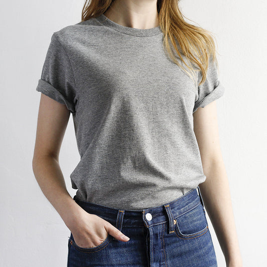 BASICS Perfect Crew Tee - Heather Grey