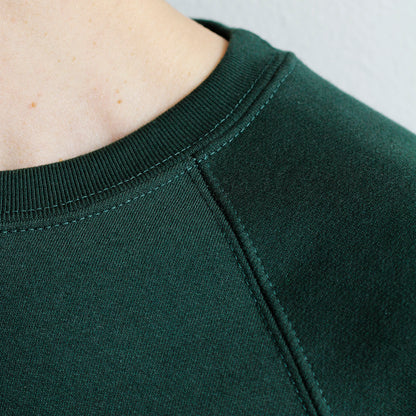 Varsity Crew Sweatshirt - Forest with White