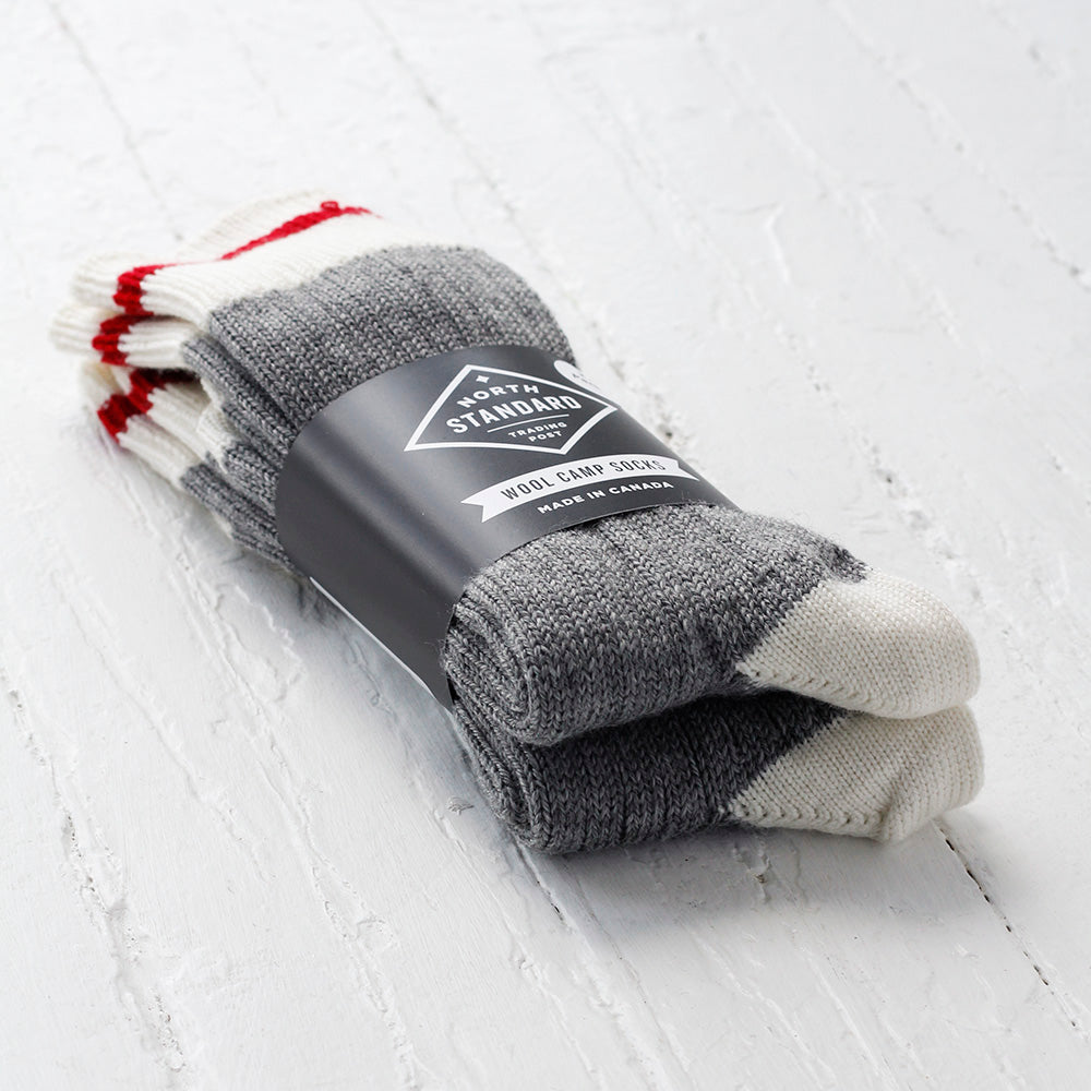 Camp Socks - Wool - Red - 2 pack