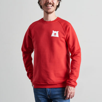 Mascot Crew Sweatshirt - Red with White