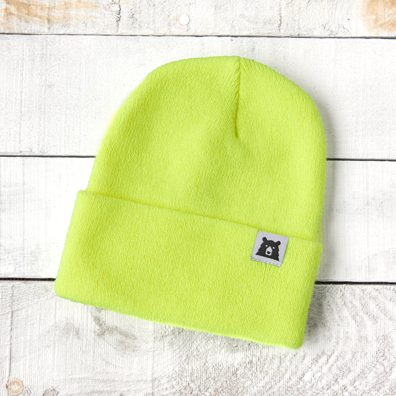 Bear Toque - Neon Yellow