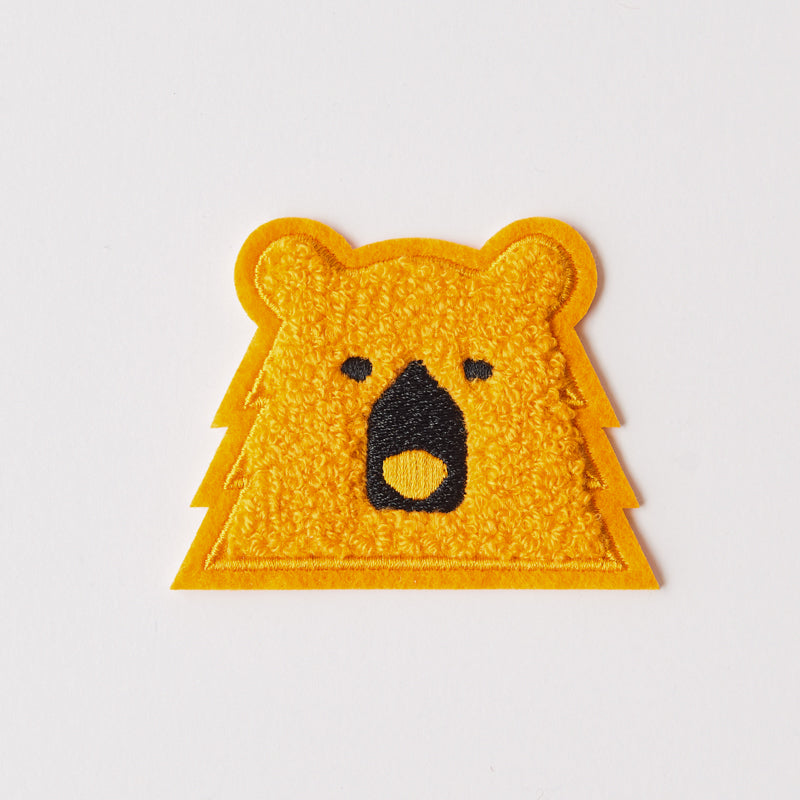 Patch - Chenille Bear - Gold