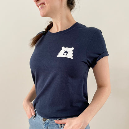 Eco Mascot Tee - Midnight with White