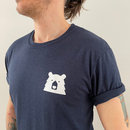 Eco Mascot Tee - Midnight with White