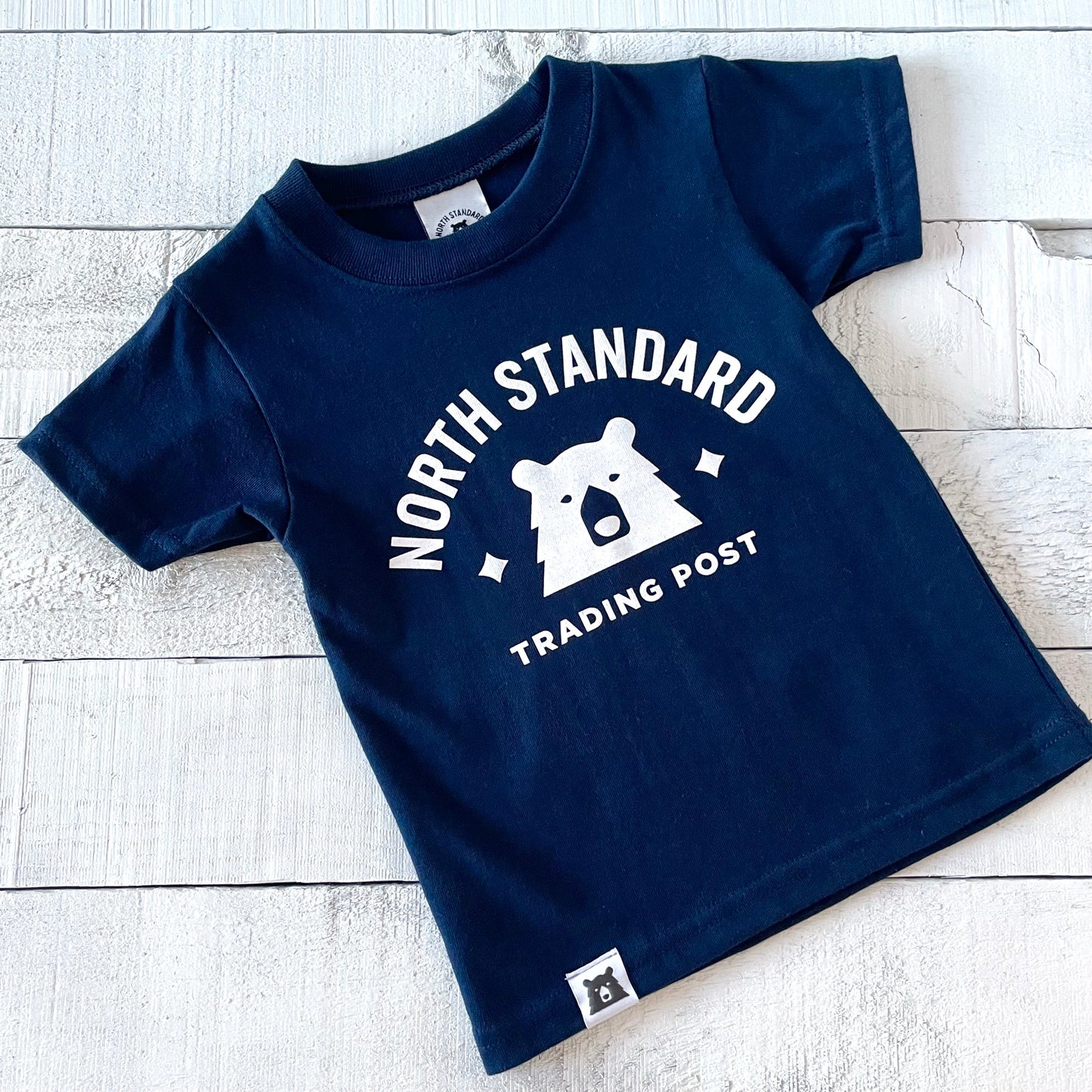 Kids Primary Tee - Navy with White